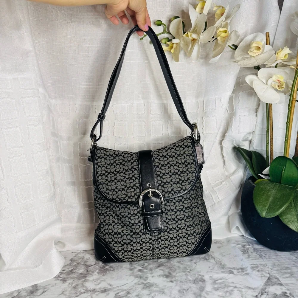 Coach Hobo Crossbody Bag in Signature Canvas - Picture 8 of 9